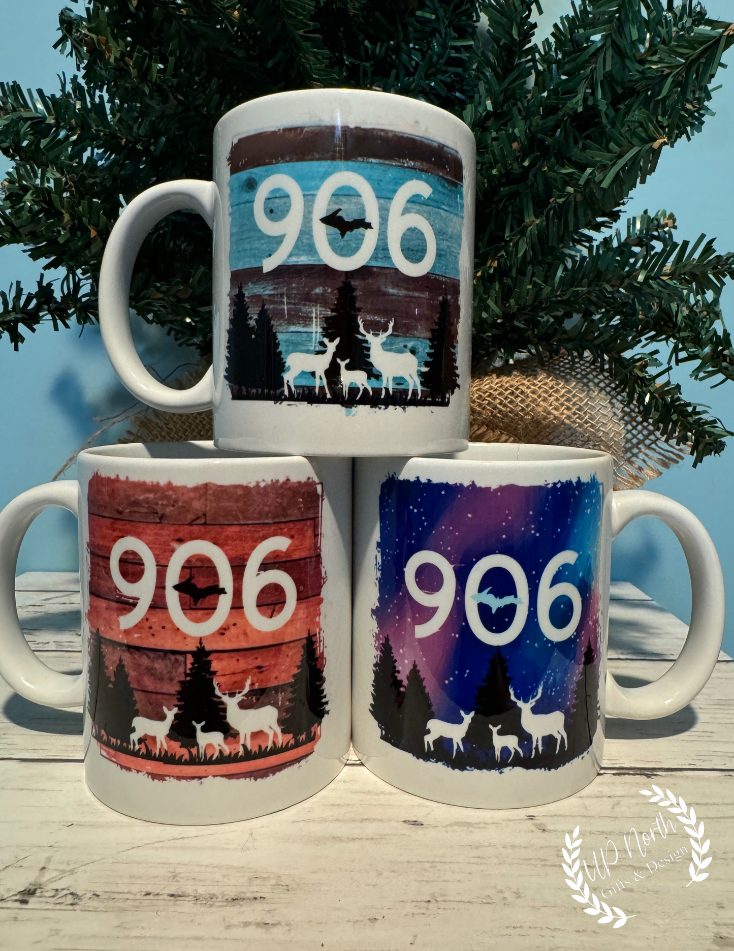 906 Upper Peninsula Northern Lights 12oz Ceramic Mug