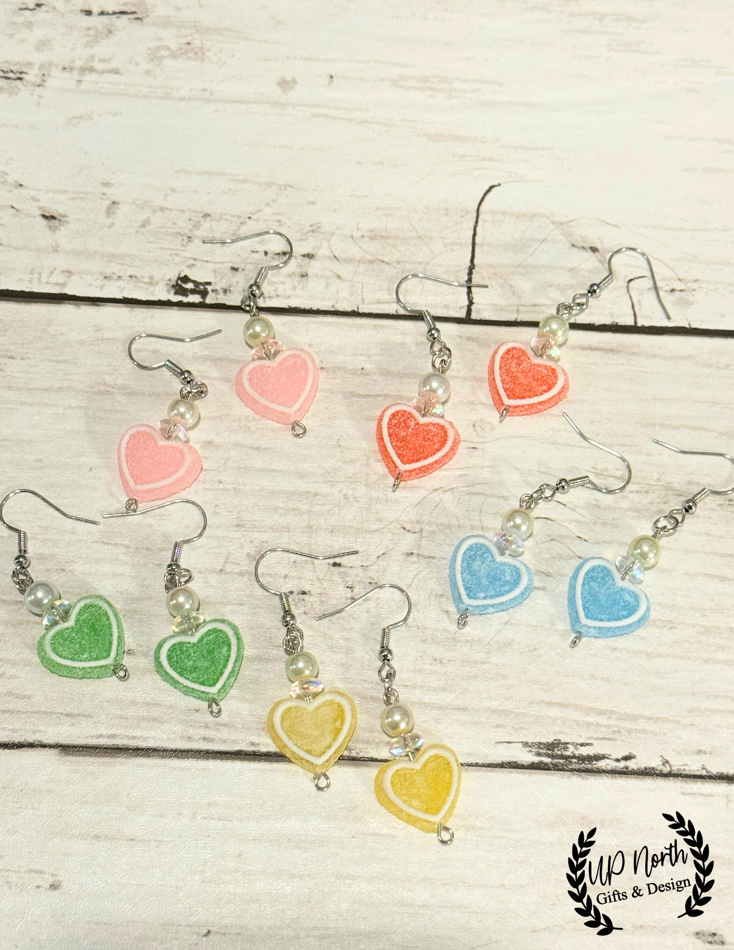 Candy Heart Dangle Earrings