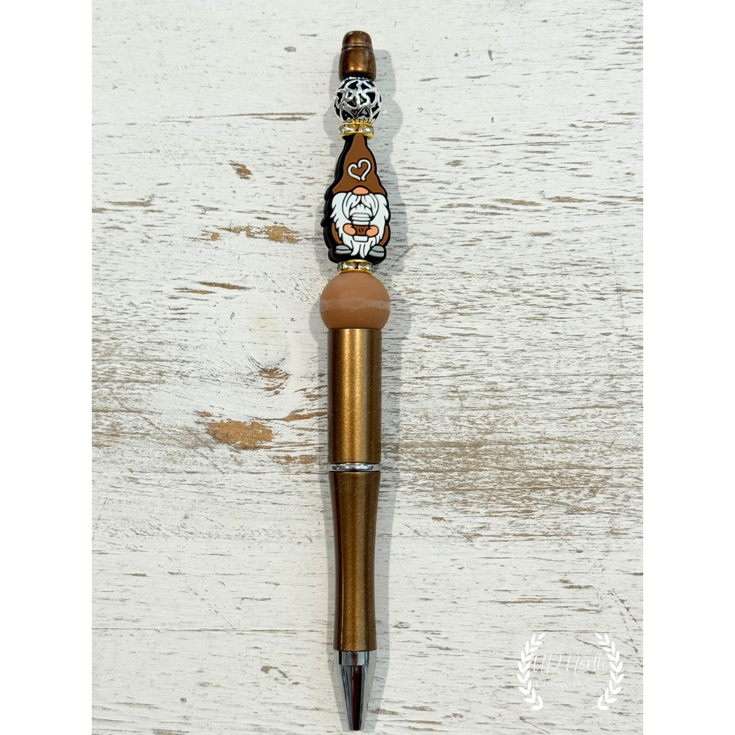 Coffee Gnome Themed Gift Set with Pen, Stylus Pen and Keychain