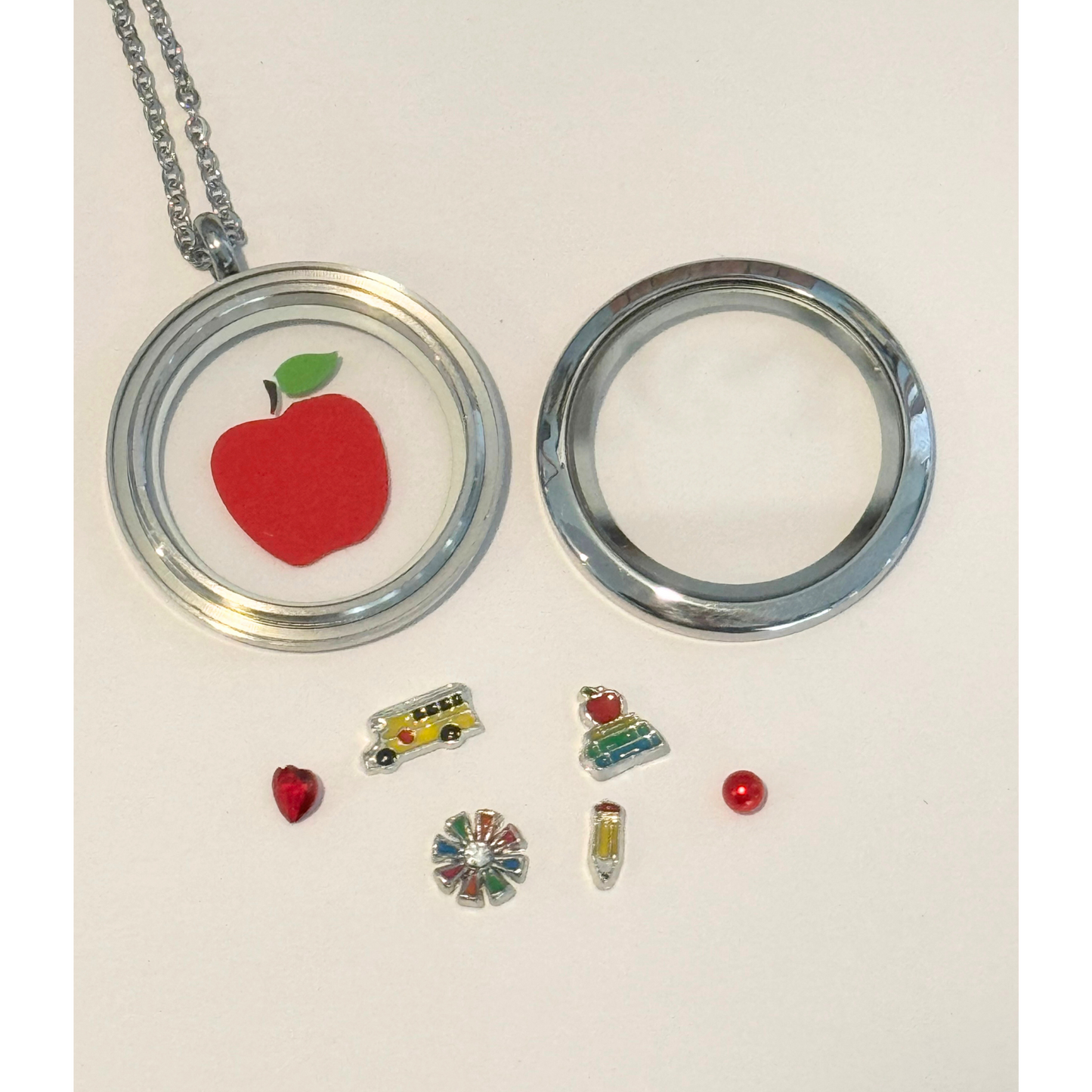 Teacher Apple Charm Locket