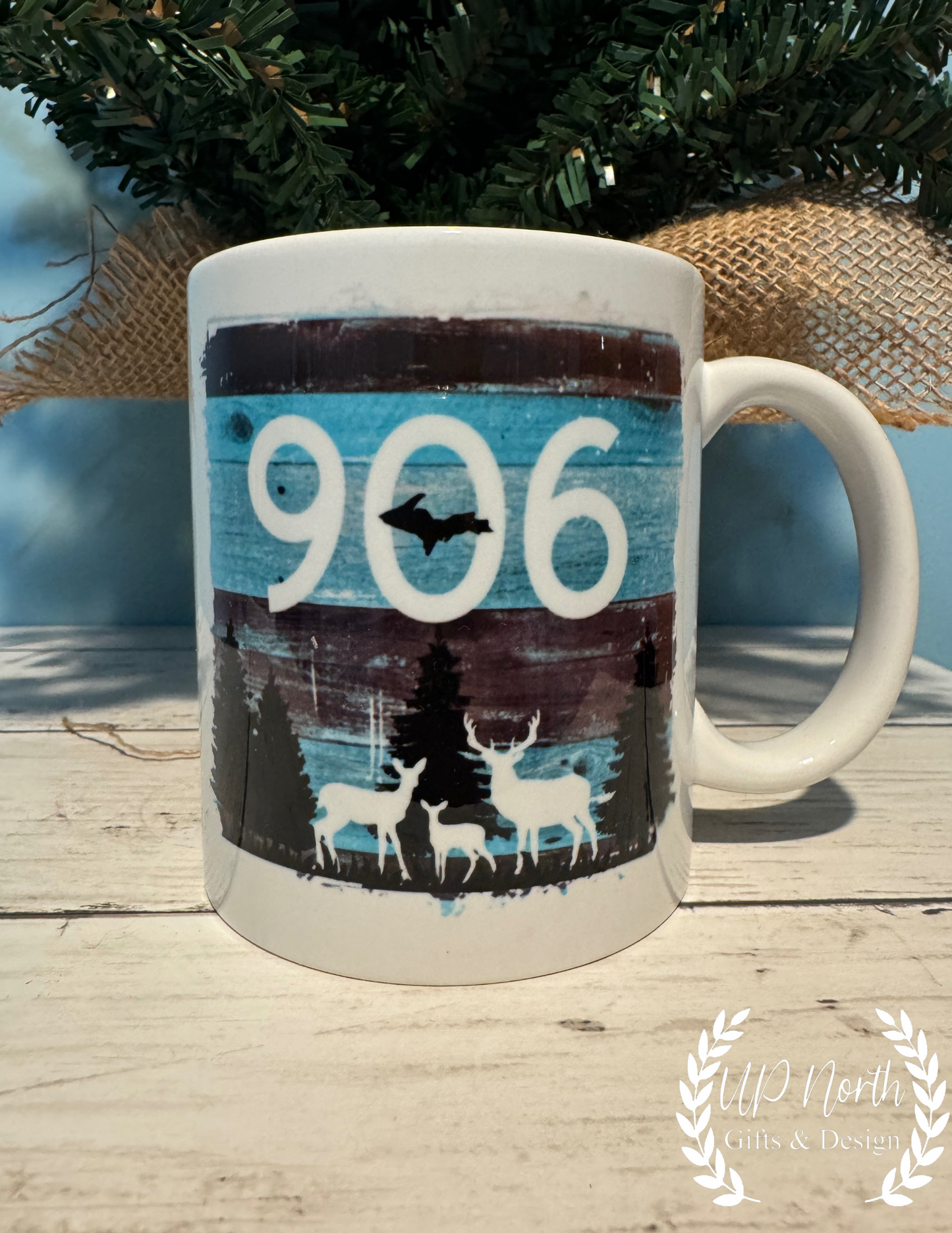 906 Upper Peninsula Northern Lights 12oz Ceramic Mug