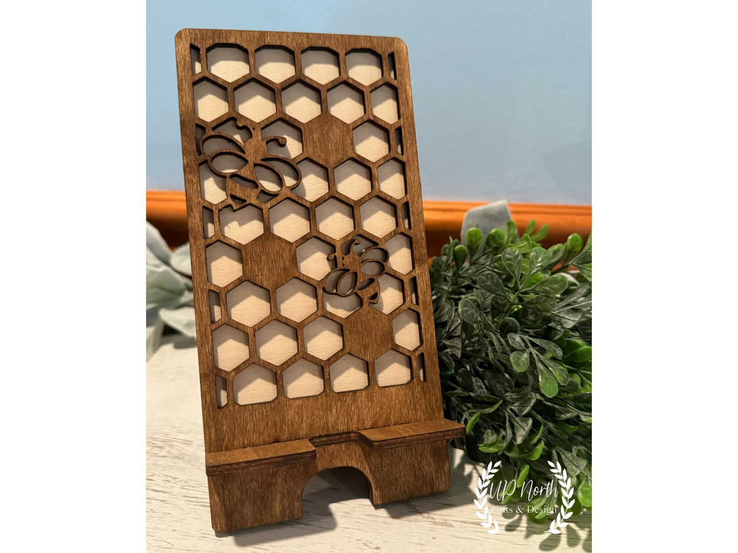 Honeybee Wooden Phone Stand