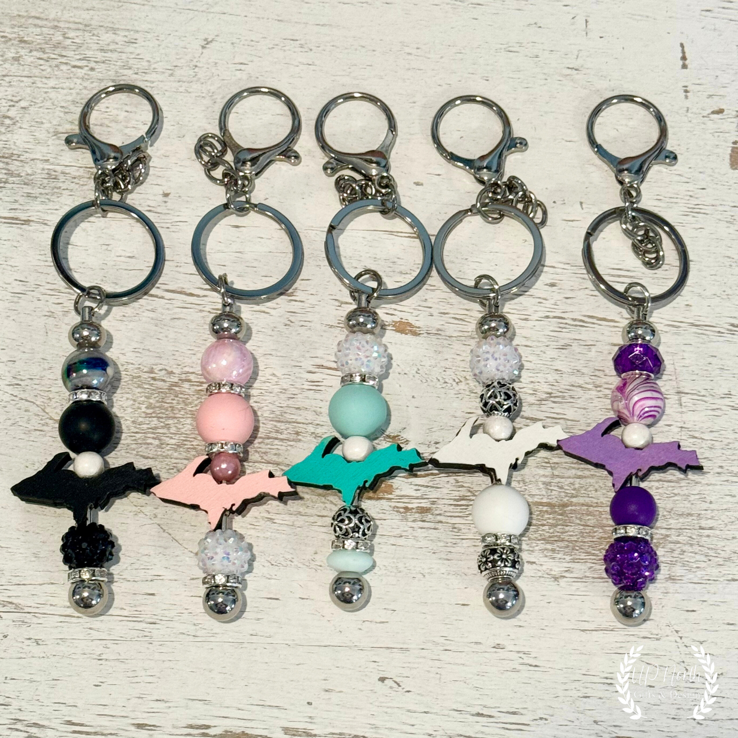 Upper Peninsula Beaded Keychains