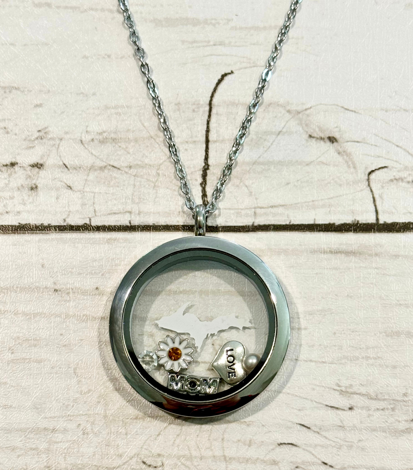 U.P. Stainless Steel Mom Locket With Metal Charms