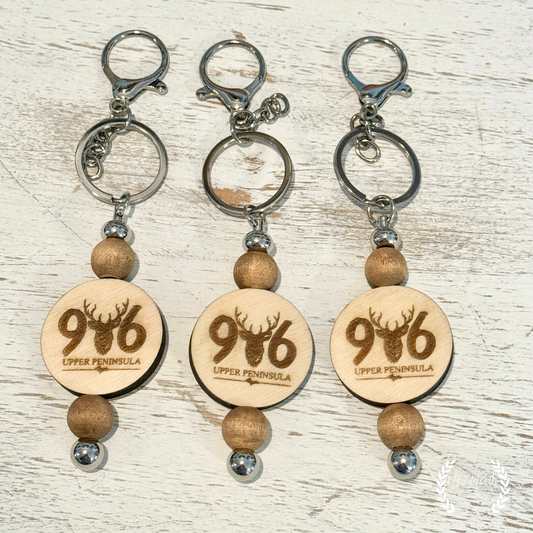 906 Upper Peninsula Wooden Keychains