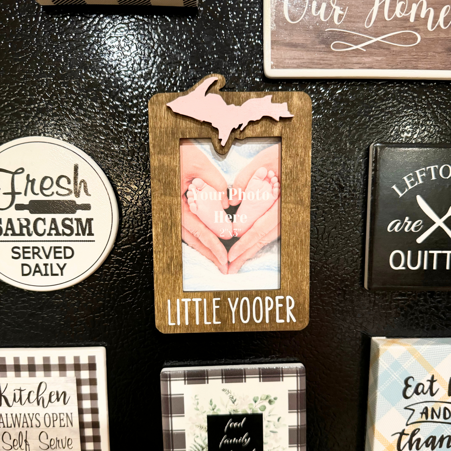 "Little Yooper" Baby Photo Fridge Magnet