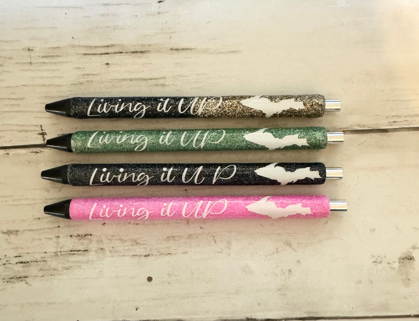 U.P. Themed Glitter Resin Pens