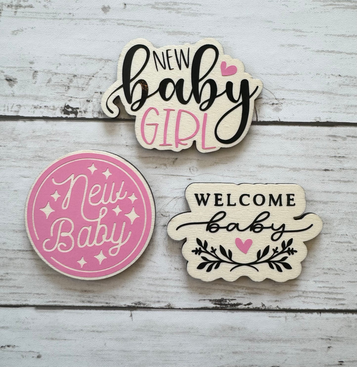 Baby Girl Magnet Set of 3