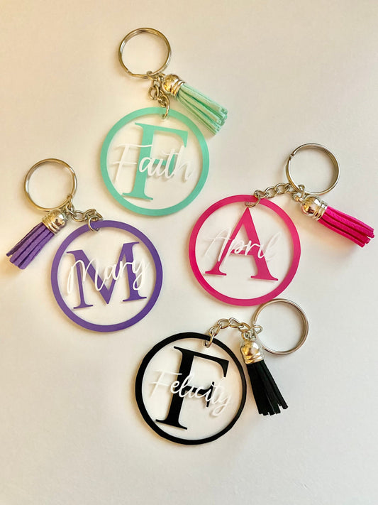 Personalized Monogram Keychains Gift