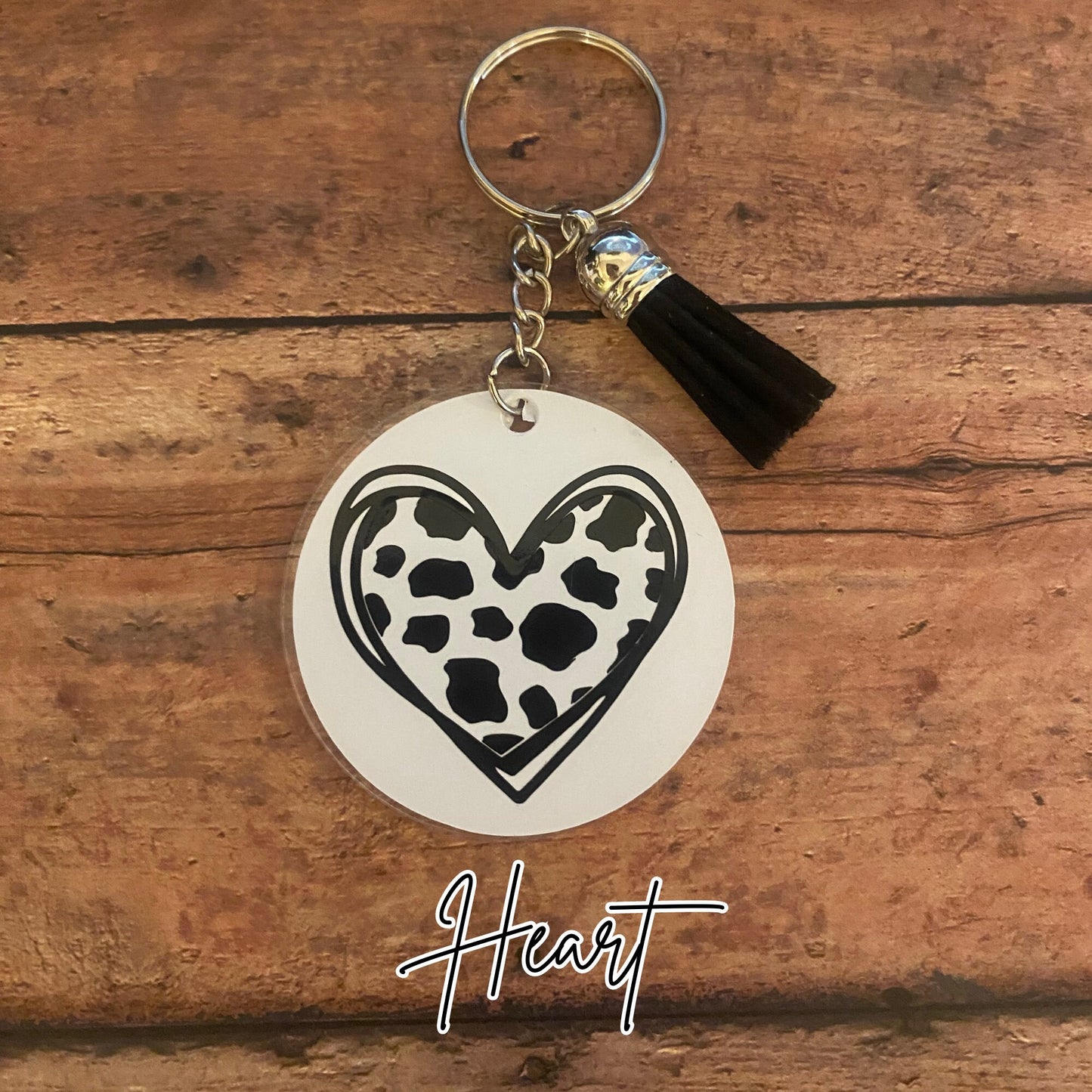 Cow print Keychain Cow print Keyring Cow print Acrylic Keychain Cow print Accessories Mom Keychain Rustic Keychain backpack Tag