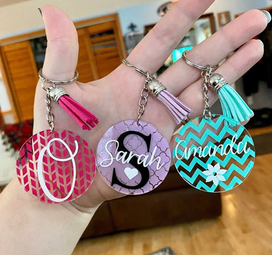 Personalized Name Keychains, Custom Keychains, Personalized Monogrammed Keychains, Monogram Keychains, Custom, Name Keychains