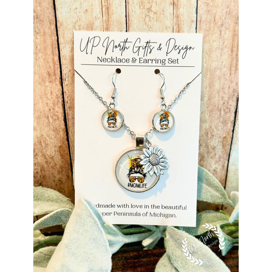 Sunflower Themed #Mom-Life Jewelry Set Gift For Mom Sunflower Jewelry Cute Mom Gift Cute Sunflower Jewelry Mothers Day Gift