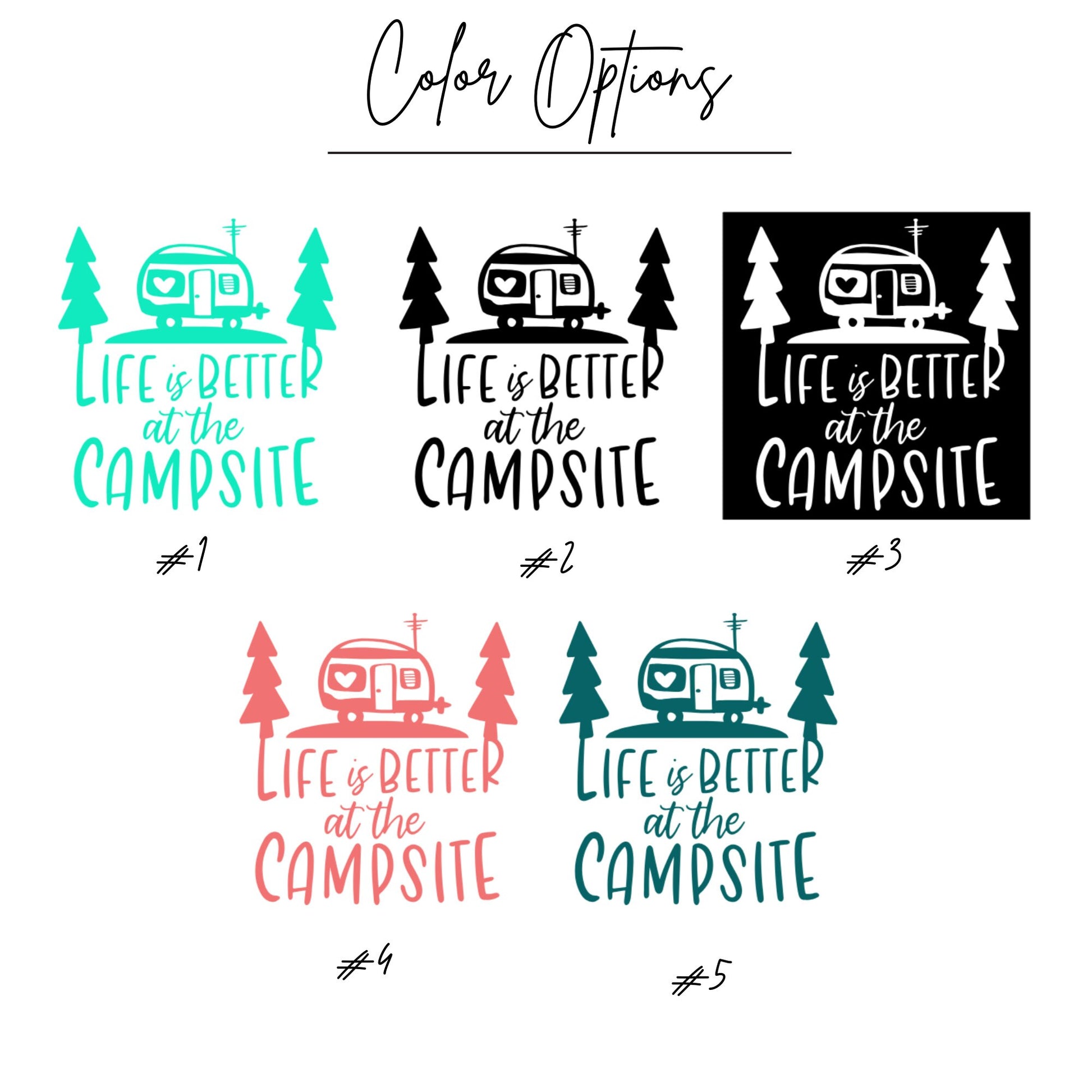 Camper Decal Car Decal Camping Car Decal Life is better at the Campsite decal camper decal