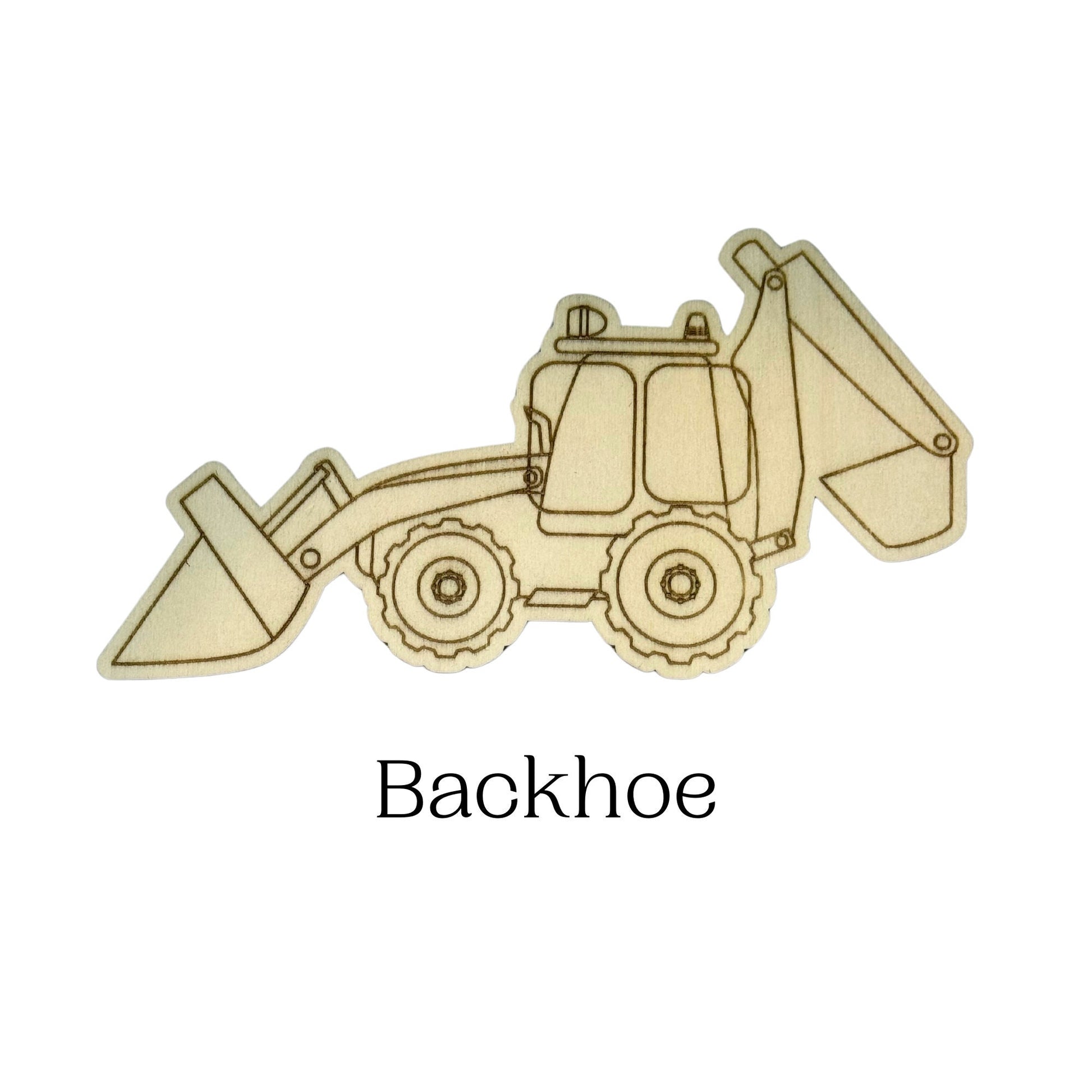 Boys DIY Wood Construction Vehicle Coloring Kit, Backhoe & Dump Truck Paint Set, Teacher Coloring Set, Boy Gift Washable Paint