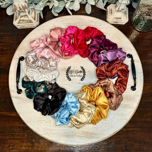 Satin Oversized Scrunchies for Thick Hair Oversized Hairtie Durable Scrunchies Satin Scrunchies Bridesmaid Gifts Satin