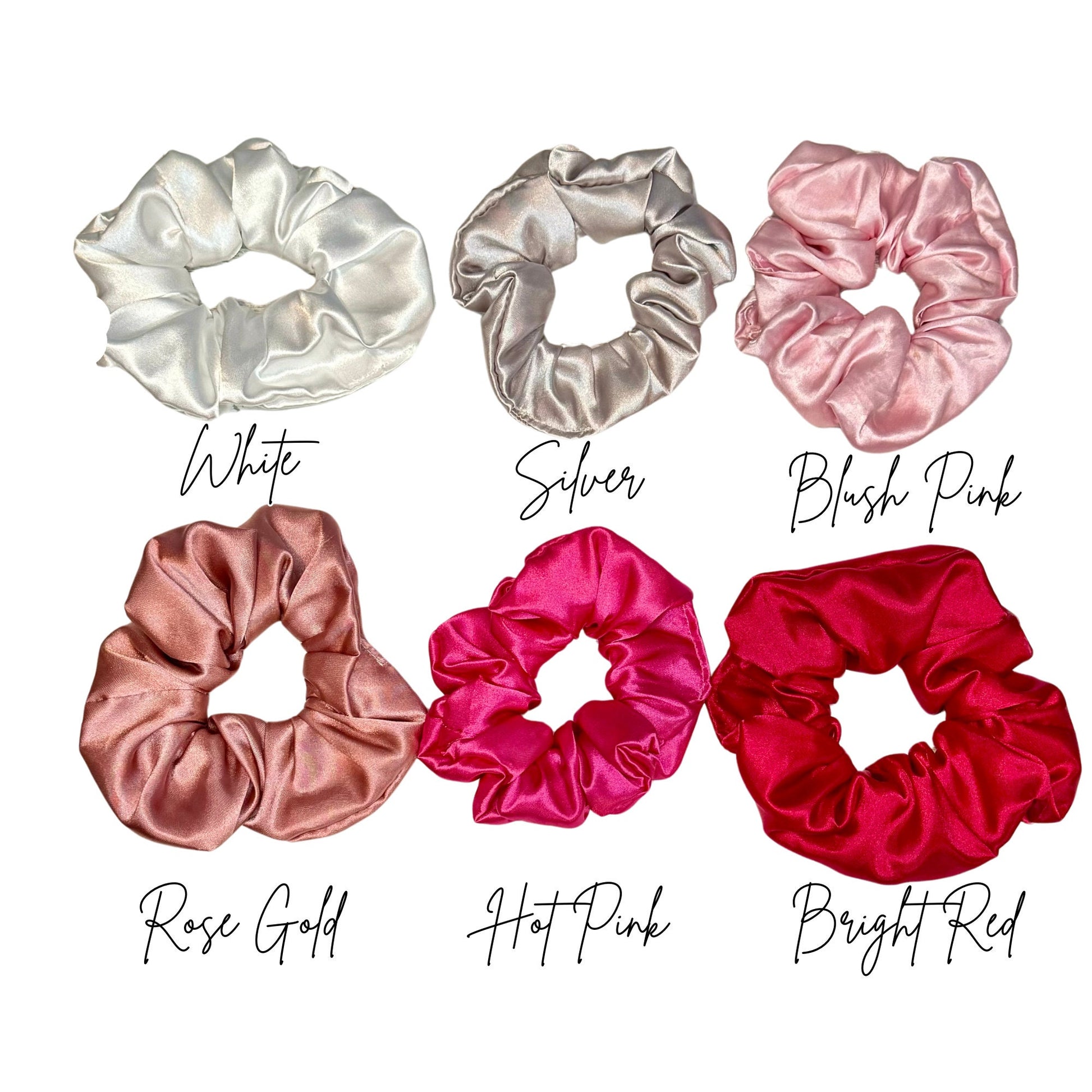 Satin Oversized Scrunchies for Thick Hair Oversized Hairtie Durable Scrunchies Satin Scrunchies Bridesmaid Gifts Satin