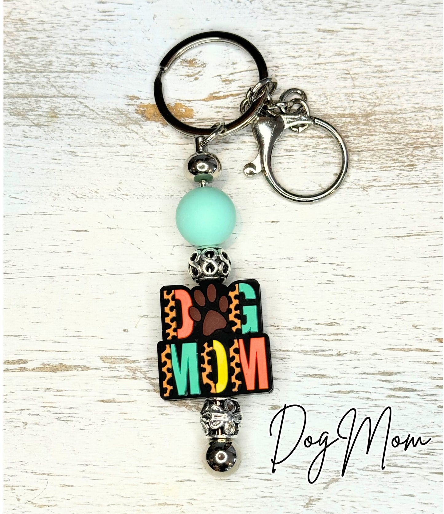 Beaded Keychain, Keychain Gift, Dog Mom, Cat Mom, Nurse Gift, Keychain Funny Keychain