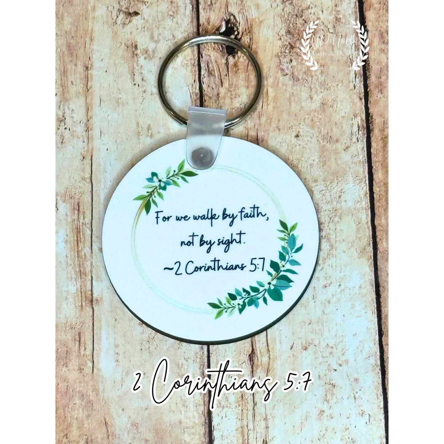 Floral Bible Verse Keychains with Keyring, Bible Verse Keychain, Christian Gift, Religious Gift, Christian Keychain, Religious Keychain