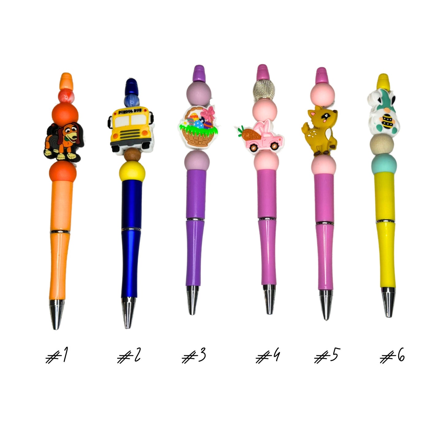 Silicone Beaded Pen, Kids School Supplies, Decorative Ink Pen, Unique Writing Gift, Baby Shower Prizes, Easter Basket Stuffers