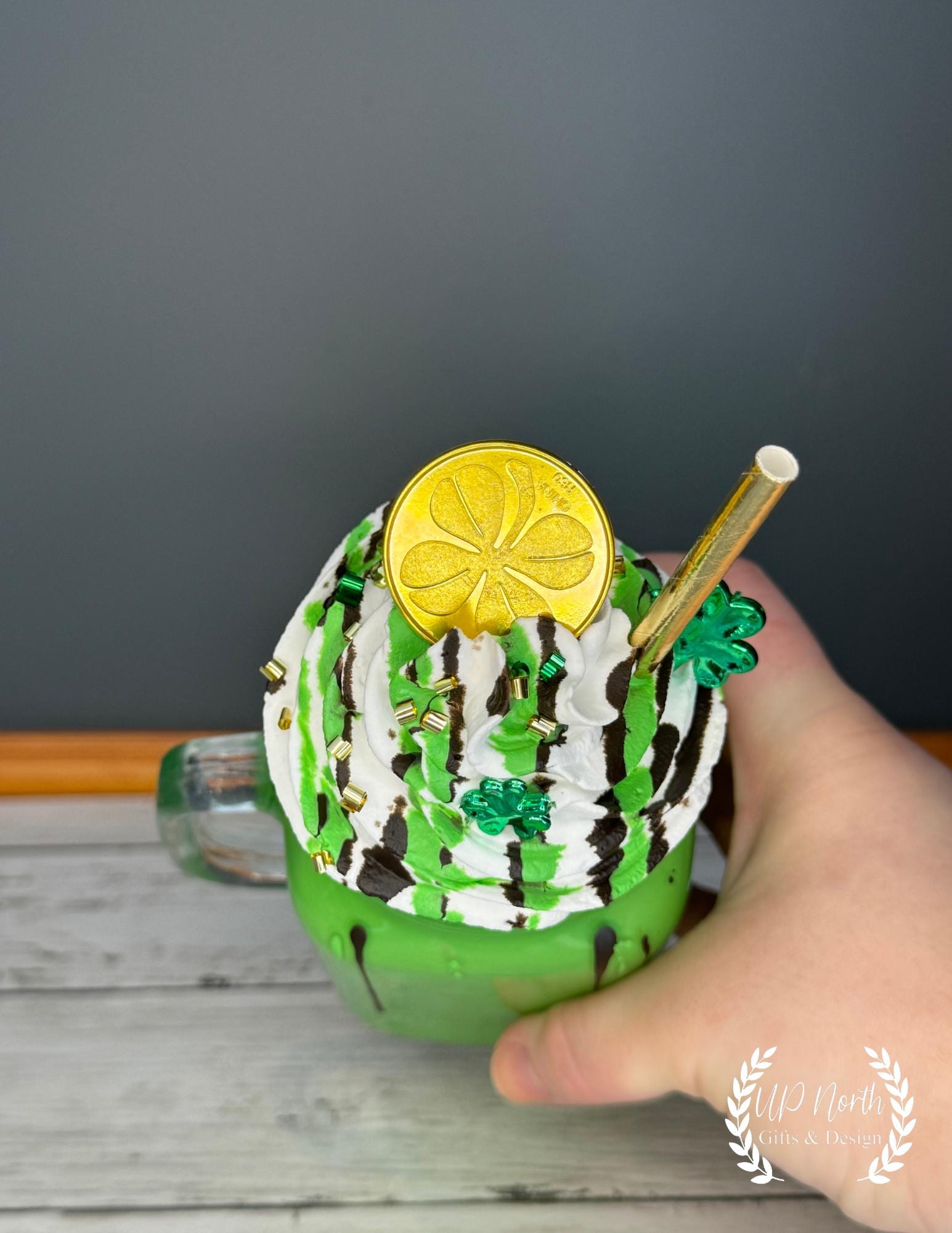 St. Patrick's Day Fake Bake Milkshake Table Decor