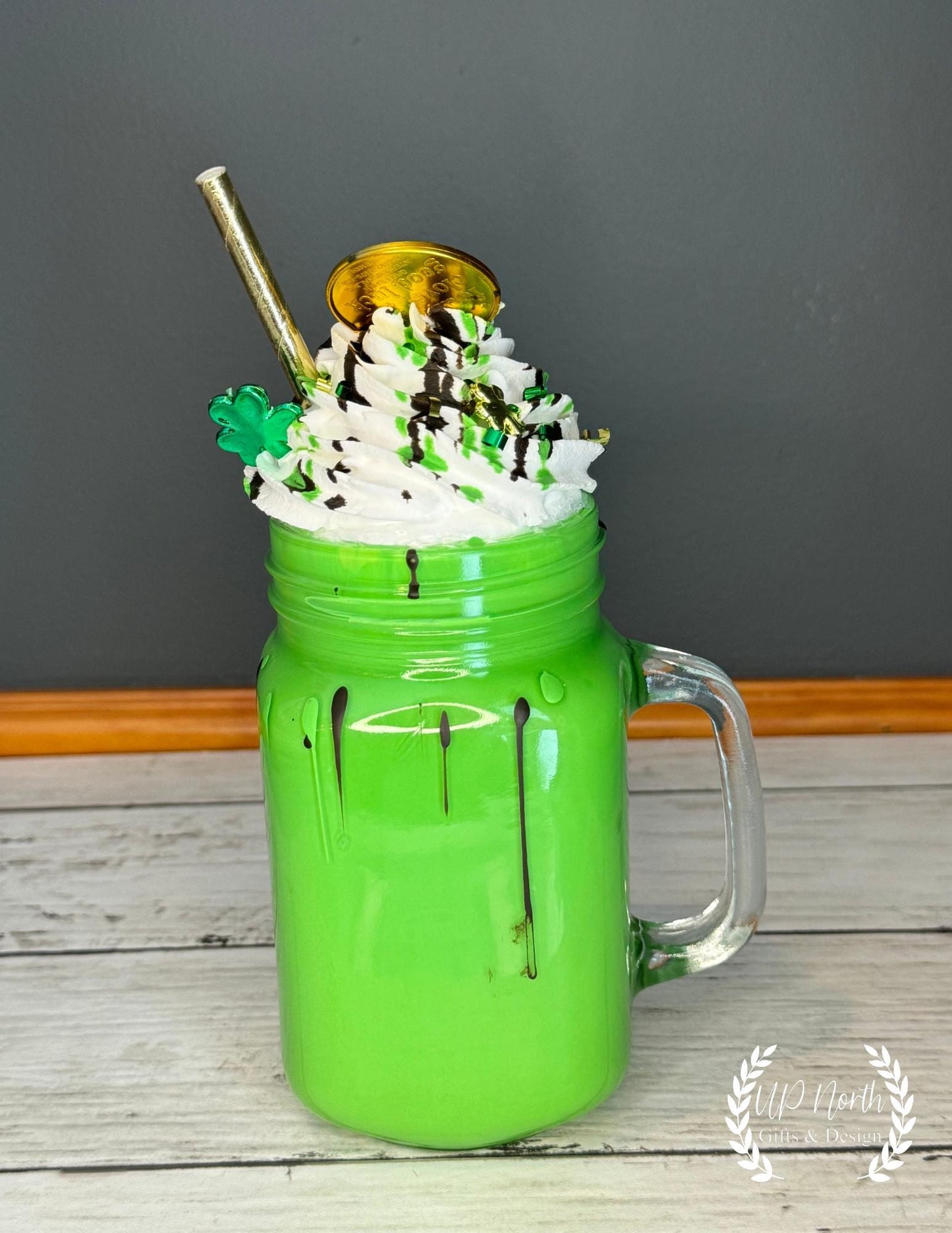 St. Patrick's Day Fake Bake Milkshake Table Decor