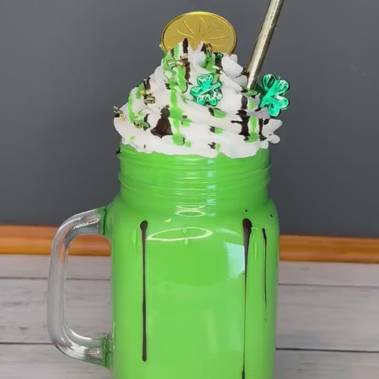 St. Patrick's Day Fake Bake Milkshake Table Decor