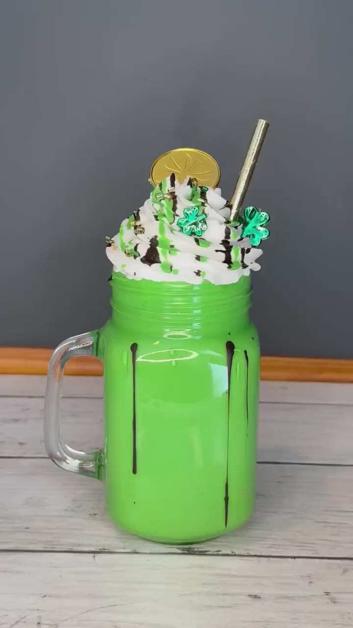 St. Patrick's Day Fake Bake Milkshake Table Decor